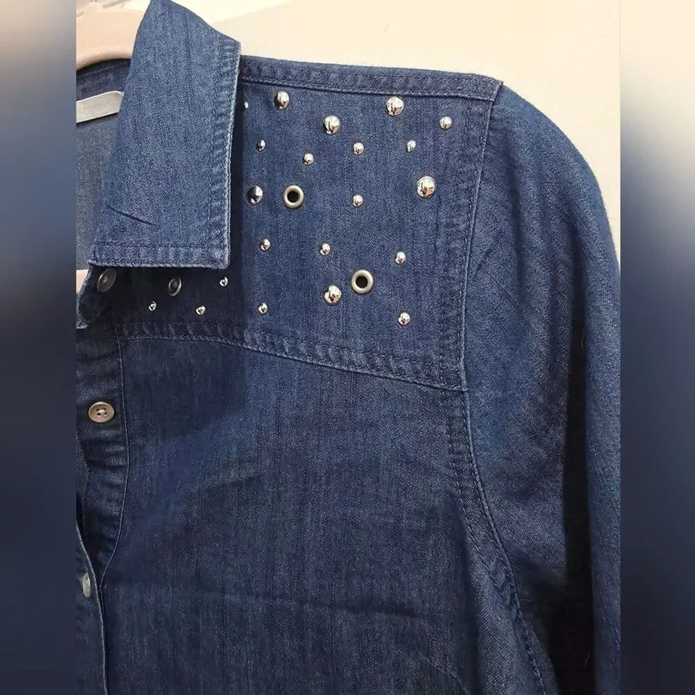 Womens Long Sleeve Denim Dress